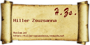 Hiller Zsuzsanna névjegykártya